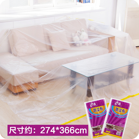 Housse de meubles en plastique épaisse, imperméable à l'eau, anti-poussière, pour voiture, lit, Table, chaise, tapis de pique-nique de voyage en plein air ► Photo 1/6