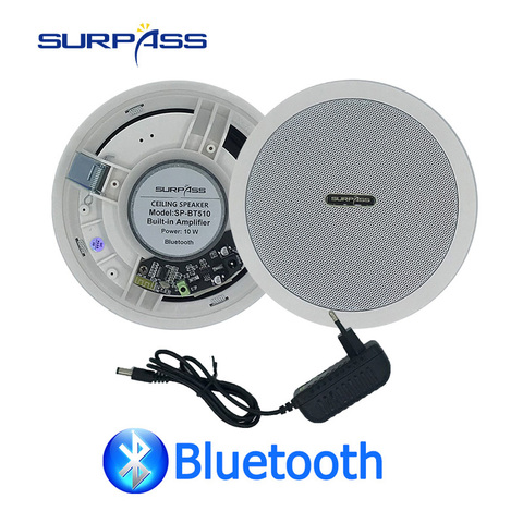 Étanche intégré numérique classe D amplificateur Bluetooth haut-parleur de plafond 10W 5 pouces chargeur actif haut-parleur pour la lecture de musique en intérieur ► Photo 1/6