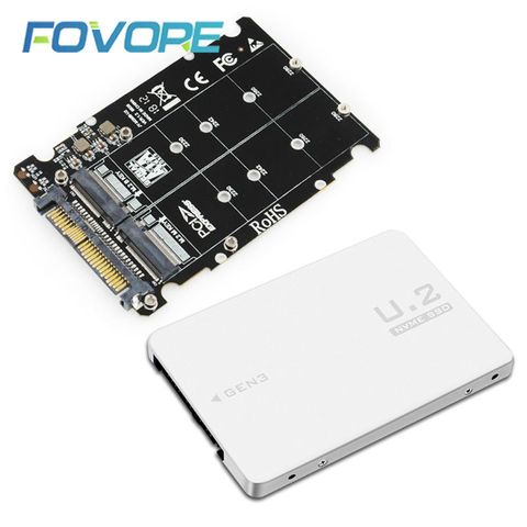 Adaptateur M.2 SSD vers U2, 2 en 1 M2 NVMe SATA-Bus NGFF SSD vers PCI-e U.2 SFF-8639 PCIe M2, convertisseur pour ordinateurs de bureau ► Photo 1/6