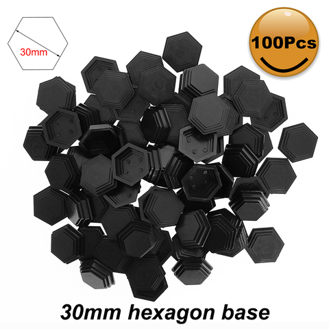 Base hexagonale en plastique pour jeux de société, modèle de Base, 30mm, MB26, 40/60 pièces 100 pièces, Wargame ► Photo 1/6