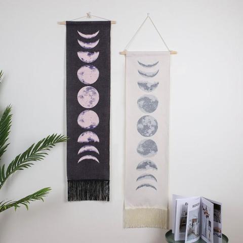 Tapisserie murale avec Phases de lune, décoration avec éclipse lunaire changeante, pour chambre à coucher, salon, dortoir ► Photo 1/6