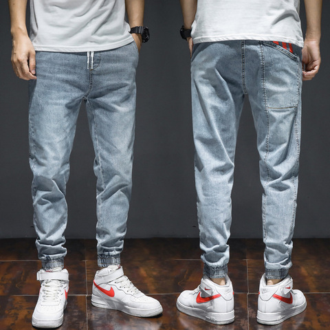 Jeans à grande poche pour hommes, pantalon Cargo en Denim, style Hip Hop, bas de jogging, pantalon Harem 7XL ► Photo 1/5