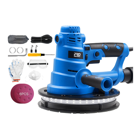 PROSTORMER-ponceuse murale, polisseuse pour murs, 230V, 750W, Portable, lumière Led, 610-2150/min, polisseuse à mastic ► Photo 1/6