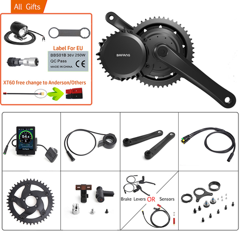 Bafang-kit de motorisation de vélo électrique 52V, 1000W, modèle BBSHD, moteur 8FUN à entraînement central dans le pédalier, avec écran 40T, 42T, 44T, 46T, 68-73MM ► Photo 1/6