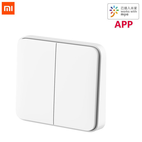 Xiaomi Mijia interrupteur mural Intelligent simple Double clé fonctionne avec BLE maille passerelle liaison intelligente télécommande Mi maison intelligente ► Photo 1/6