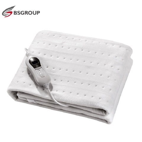 Taille unique 150*80cm 220V - 240V 60W Non-couverture tissée de tissu sous-couverture de chauffage électrique avec la prise de l'ue de contrôleur de troisième vitesse ► Photo 1/6