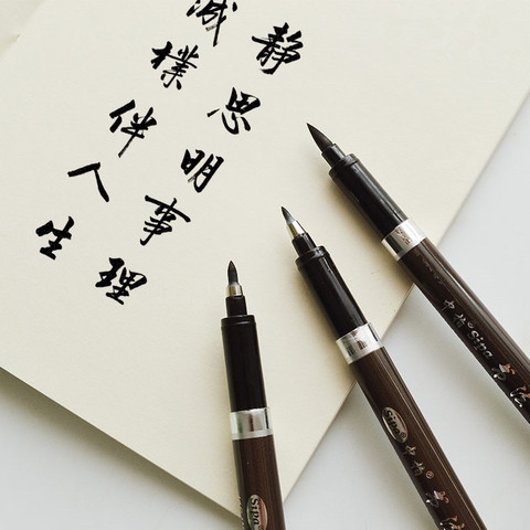 Stylos de calligraphie avec pointe Fine encre noire pour Illustration, écriture artistique, croquis, écriture ► Photo 1/5