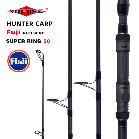 MIFINE chasseur carpe canne à pêche 3.96m FUJI REELSEAT 50mm Guide haute teneur en carbone Surf filature coulée dur lancer tir à environ 180M ► Photo 1/6