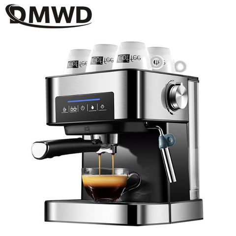 DMWD – Machine à café domestique 1,5 l, expresso italien semi-automatique, pression 20bar, Cappuccino Moka vapeur lait mousseur ► Photo 1/3