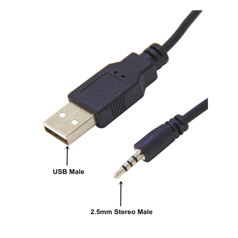 2.5mm USB chargeur câble pour JBL Synchros E40BT/E50BT/J56BT casque USB charge ► Photo 1/5