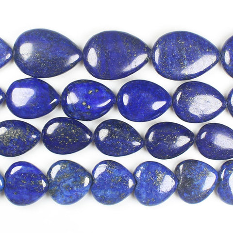 Perles Lapis Lazuli en forme de goutte d'eau, pour la fabrication de bijoux à faire soi-même, vente en gros mixte, 38cm, 15 pouces ► Photo 1/6