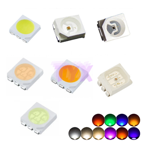 Lumière Diode électroluminescente LED, 20 pièces, 3528 1210, blanc, rouge, bleu, vert, Orange, feu arrière RGB, lumière de freinage ► Photo 1/5