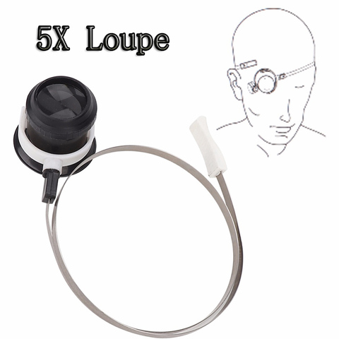 Loupe 5X pour horloger bijoutier, accessoires de réparation de montre avec bandeau, loupes, lentille de montre, outils de réparation de Loupe ► Photo 1/6