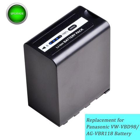 Batterie VW-VBD98 avec indicateurs d'alimentation LED, pour Panasonic AJ-PX280 PX285MC AG-HPX265MC HPX260MC PX270 PX298 MDH2 FC100 DVX200 ► Photo 1/6