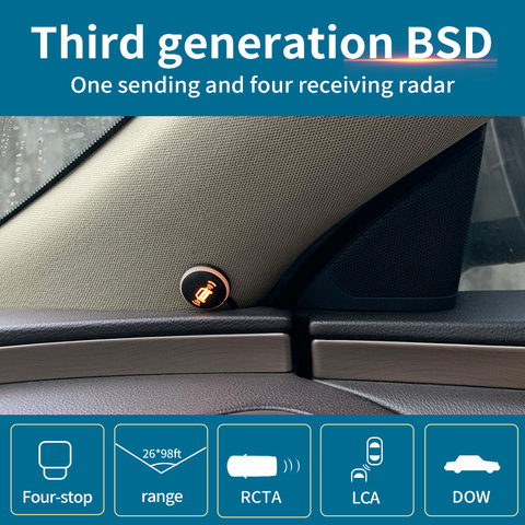 Système de détection d'angle mort Radar à ondes millimétriques Driintel RCTA AOA BSD BSM BSA Variable de surveillance des angles morts Radar à micro-ondes ► Photo 1/6