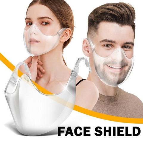 Masque facial transparent réutilisable, 2022 Durable, combiné en plastique, masques de protection, Bandage, livraison rapide, 1 pièce ► Photo 1/6