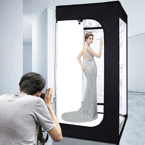 Photobox à intensité variable 2M grande visionneuse avec 8 * lumière LED bandes Studio Photo tente de prise de vue pour la photographie ► Photo 1/6