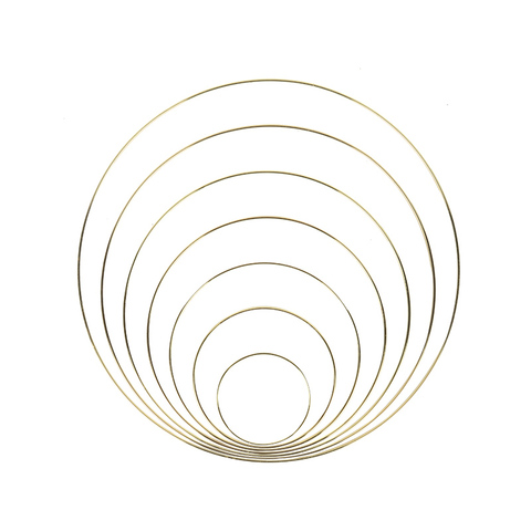 Attrape-cercle rond en métal de couleur or, 10-40cm, anneau cerceau et couronne de bricolage, artisanat Durable, cerceau fait à la main, accessoires pour décoration de maison ► Photo 1/6