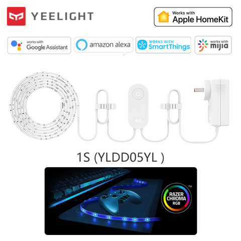 Yeelight – bande lumineuse LED 1S YLDD05YL, 2m, RGB, contrôle vocal, application intelligente, couleur, décor, Wifi, fonctionne avec Google Mi Home ► Photo 1/6