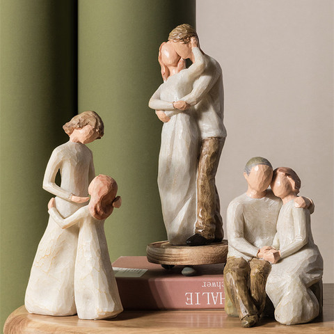 Fête des mères anniversaire noël mariage cadeau nordique décoration de la maison personnes modèle salon accessoires famille Figurines artisanat ► Photo 1/6