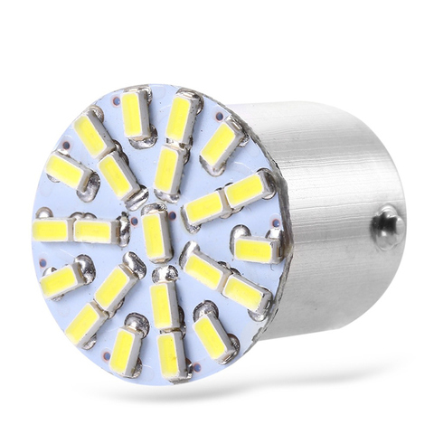 Lampe indicateur latéral arrière DRL Auto, 1x1156 LED, 3014SMD 1156 BA15S P21W, ampoule de freinage, ampoule blanche DC12V ► Photo 1/6