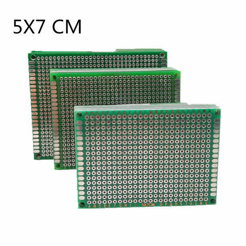 5Pcs 5x7cm Blue Double Side Prototype PCB Board 70x90mm Universal Printed Circuit Board For Arduino Experimental PCB Plate ► Photo 1/4