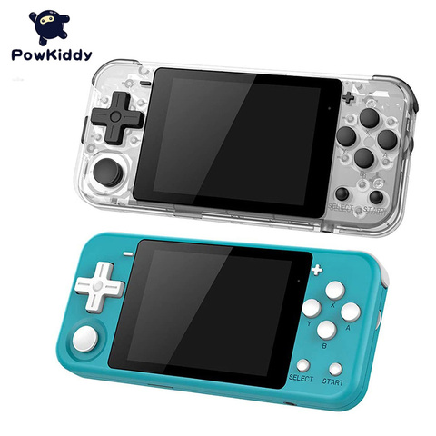 Powkiddy Q90 lecteur de jeu portable 3.0 pouces IPS écran système ouvert rétro Console de jeu Support type-c adaptateur extensible 128G ► Photo 1/6