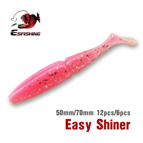 Espeche leurres souples Shad 50mm 70mm 1.2g 3.8g facile shiner Pesca Leurre Souple matériel de pêche pêche en mer Jerkbait blanc ► Photo 1/6