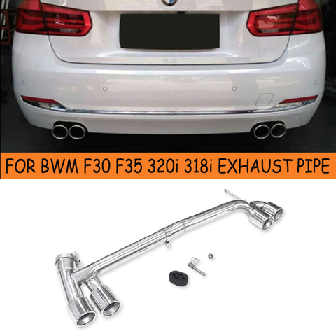 2 à 4 embout de silencieux tuyau d'échappement de voiture en acier inoxydable silencieux fit 2013-2016 BMW F30 F35 3 série 320i 318i M Sport ► Photo 1/6