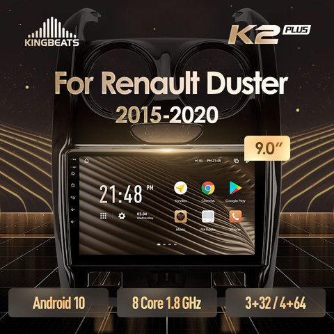 KingBeats Android octa-core tête unité HU 4G en tableau de bord autoradio multimédia lecteur vidéo Navigation GPS pour Renault Duster 2015 - 2022 pas de dvd 2 din Double Din Android autoradio 2din ► Photo 1/6