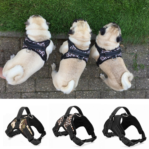 Harnais en Nylon pour chien robuste, collier réglable, rembourré, très grand, moyen et petit, gilet pour chien Husky, fournitures ► Photo 1/6