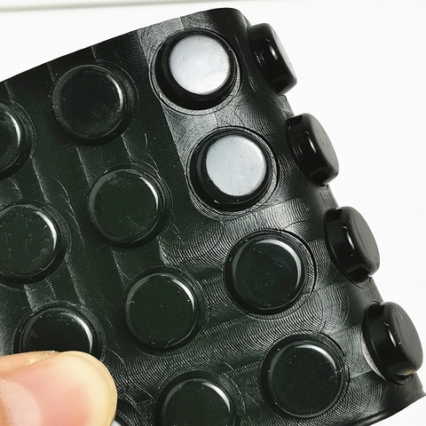 32 / 64 Grains 12x4mm noir anti-dérapant caoutchouc amortisseur amortisseur auto-adhésif Silicone pare-chocs pieds tampons armoire porte arrêt ► Photo 1/6