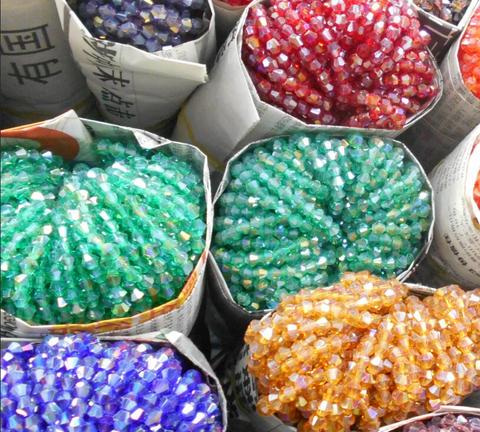 4mm 110 pièces AB couleurs Toupie Lâche perles d'espacement En Verre Cristal À Facettes Rondelle Perle pour la fabrication de Bijoux ► Photo 1/1