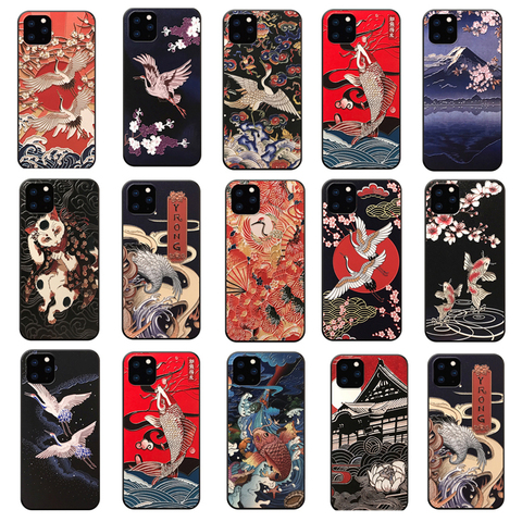 3D En Relief À Motifs Pour iPhone X XS XR 11Pro MAX 6 7 8 Plus Housse de PROTECTION Arrière en TPU pour iPhone Série Capa Mat Coque ► Photo 1/6