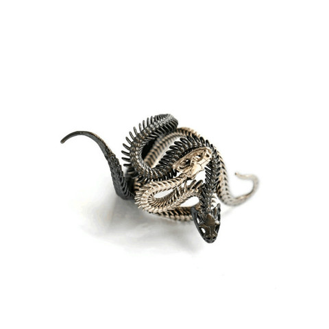 Créatif et Unique rétro Punk Style serpent anneau exagéré hommes bijoux dominateur Hip-hop Animal hommes anneau bijoux africains ► Photo 1/6
