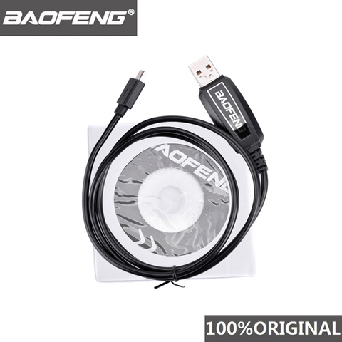 100% Original Baofeng T1 talkie-walkie USB câble de programmation pour T1 bidirectionnel Radio BF-9100 BF-T1 Y Port pilote avec CD logiciel ► Photo 1/4