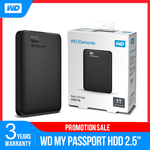 Western Digital – Disque dur externe Portable usb 3.0 WD Elements, 2.5 pouces, 1 to, 2 to, 4 to, 5 to ► Photo 1/6
