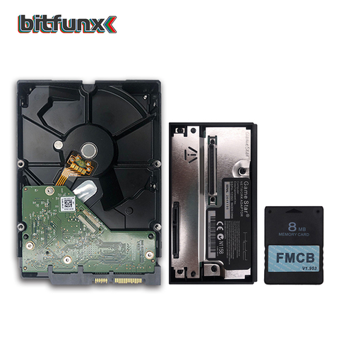 Adaptateur BitFunx FMCB + SATA HDD + 500 GB SATA HDD pour les jeux de disque dur PS2 plein de disque dur avec 100 jeux installés. ► Photo 1/6