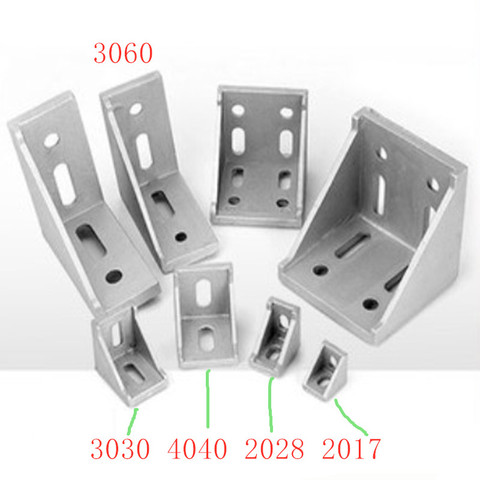 1-10 pièces Joint de support d'angle en aluminium pour profilé d'extrusion d'aluminium à fente en T série 2022/3030/4040/4545 ► Photo 1/4