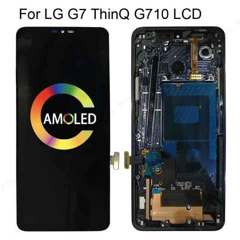 Bloc écran tactile LCD de remplacement avec châssis, 6.1 pouces, pour LG G7 ThinQ, ORIGINAL ► Photo 1/5