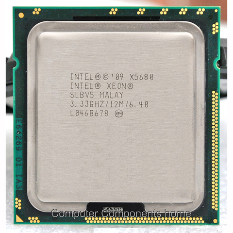 Prise INTEL XEON X5680, processeur LGA1366 processeur d'unité centrale cœurs, Duo 6-Core, processeur Xeon X5680 (3.3GHz/12M/130W) ► Photo 1/1