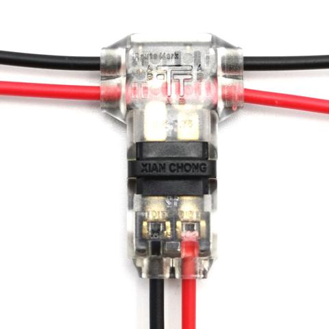 I H T-connecteur de fils type 1 broches, 2 broches, DC/AC 300V 10A, 18-22AWG, connecteur rapide sans scotch de soudage, bornier de serrage de câbles ► Photo 1/6