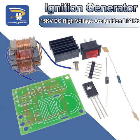 15KV fréquence cc haute tension Arc allumage générateur onduleur Boost Up 18650 Kit de bricolage U Core transformateur Suite 3.7V ► Photo 1/6