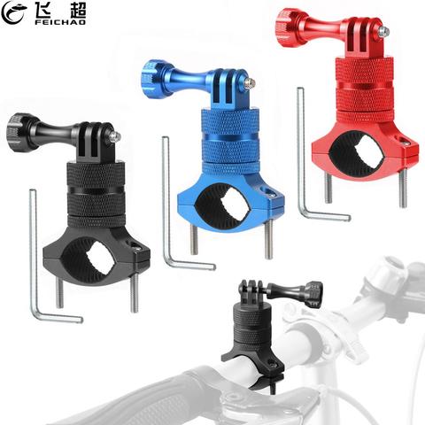 Vélo vélo support pour téléphone 360 pivotant universel cyclisme moto poignée barre support montage pince métal pour vtt Gopro Action Camera ► Photo 1/6