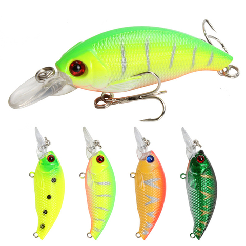 Leurre méné rigide flottant yeux 3D, appât artificiel wobbler idéal pour la pêche au bar ou au brochet, Crankbait, 8.4g, 7.5cm, 1 pièce ► Photo 1/6