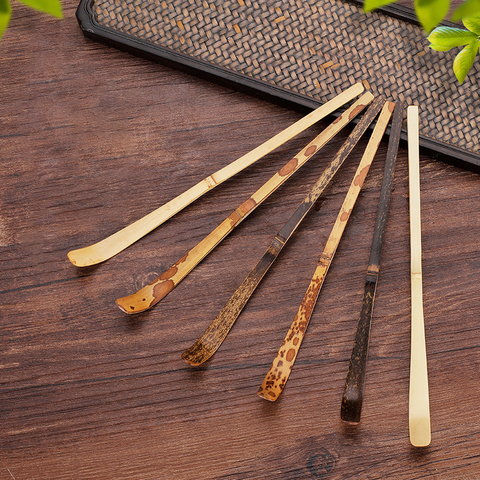 Bâtonnets Matcha en bois naturel fait à la main, feuille de thé, cuillère à thé, bambou blanc, outil de cuisine, Gadget à épices, accessoires d'ustensiles de cuisine ► Photo 1/6