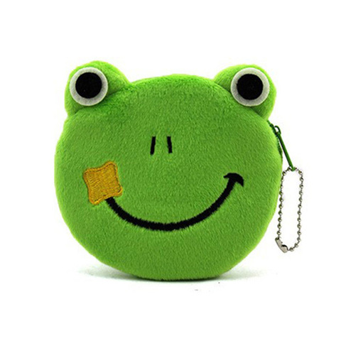 Porte-monnaie avec animaux de dessin animé grenouille, Mini portefeuille en peluche pour filles, porte-monnaie de changement pour femmes et clés, cadeau pour enfants ► Photo 1/6