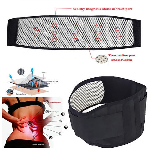 Réglable Tourmaline Auto-échauffement Thérapie Magnétique Ceinture de Soutien de Taille Ceinture Lombaire Retour Waist Support Brace Double Réuni ► Photo 1/6