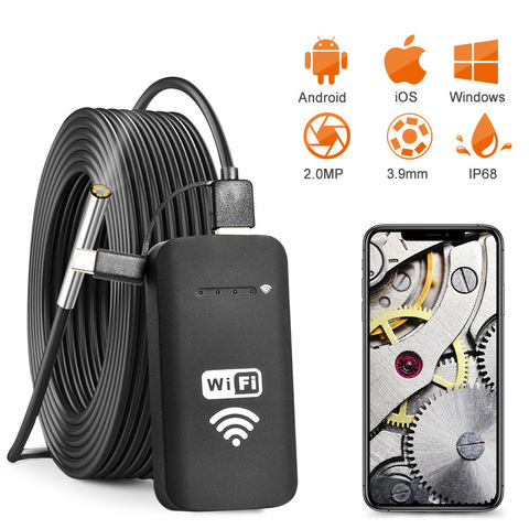 Caméra Endoscope wifi 3.9MM 720 mp étanche IP67, P HD, pour Inspection serpent, pour Smartphone Android et iOS et tablette, nouvelle collection ► Photo 1/6