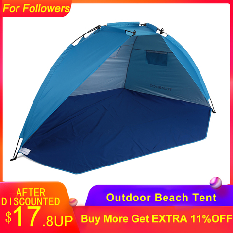 TOMSHOO tente de plage extérieure abri soleil 2 personnes robuste 170 T Polyester parasol tente pour pêche Camping randonnée pique-nique parc ► Photo 1/6